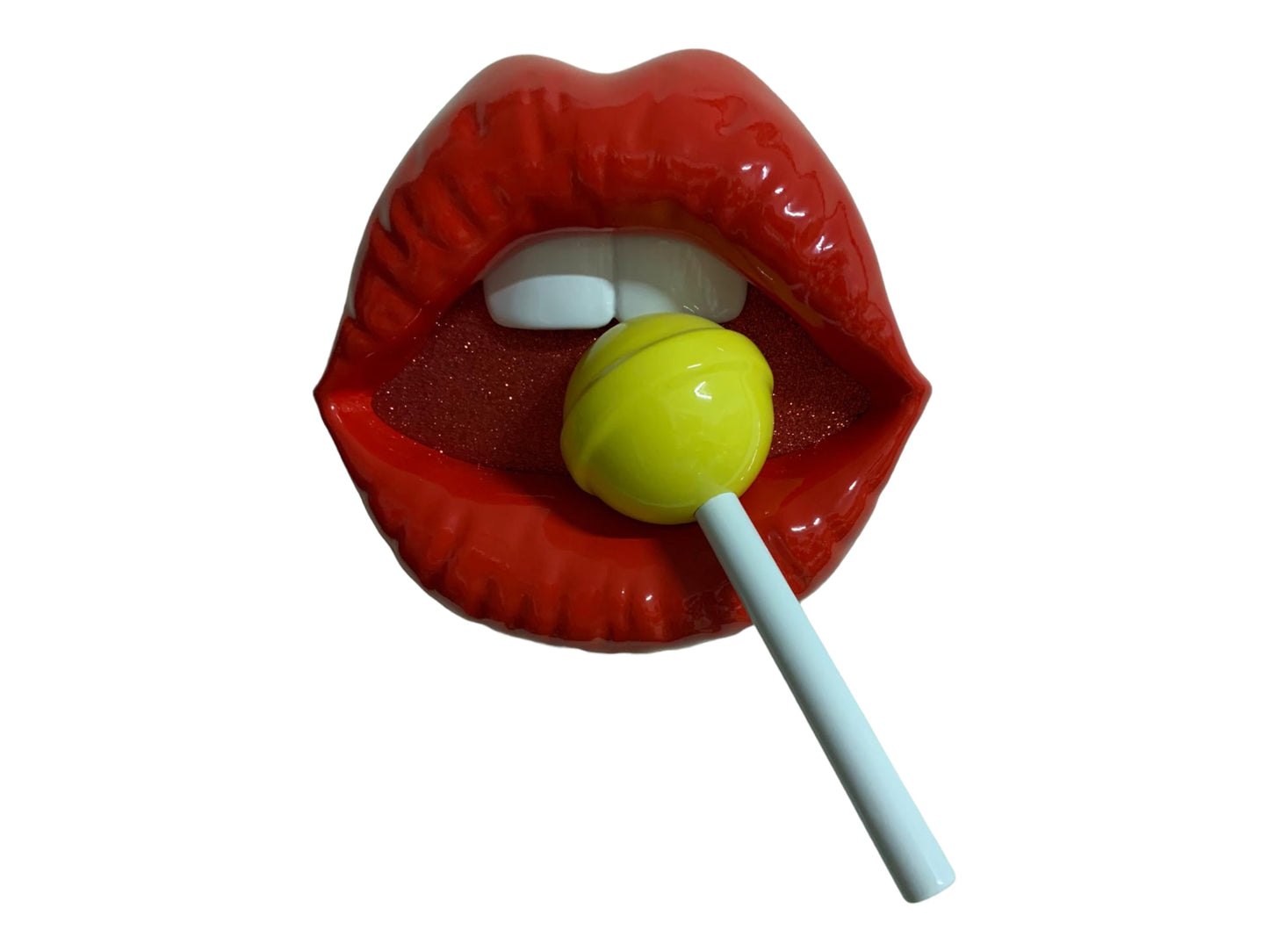 Pop Art - Bocca Lollipop "PROVOCO" - In Tinta - Vernice