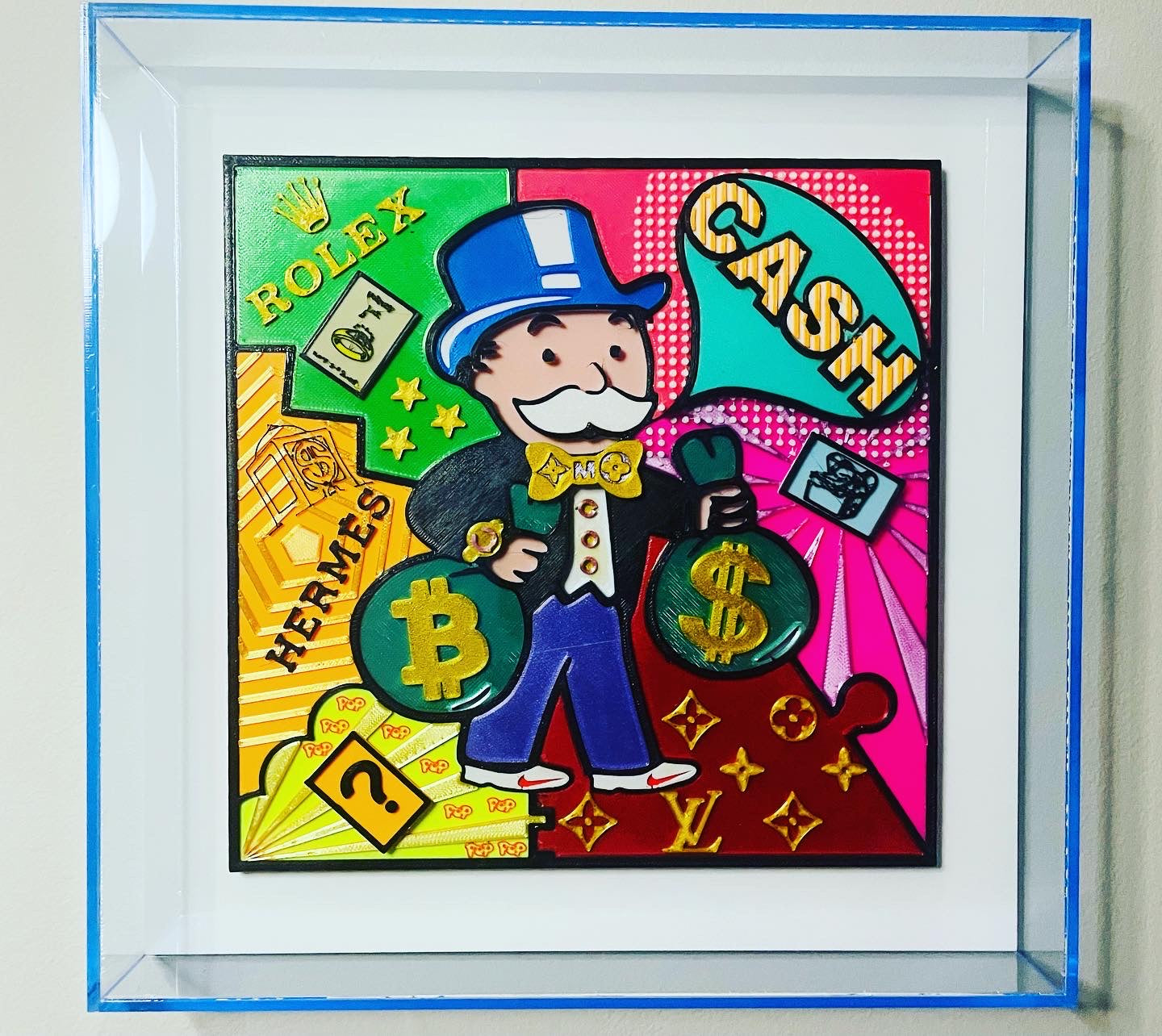 Quadro Pop Art "MISTER MONOPOLI" a Mosaico