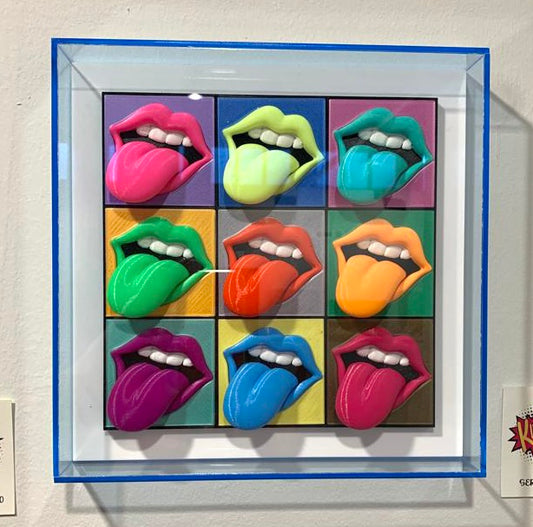 Quadro Pop Art "TONGUES - Le Malelingue" a Mosaico