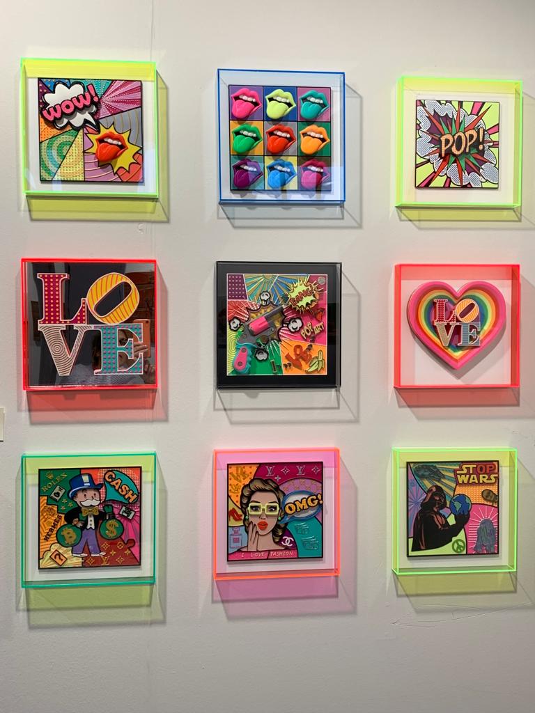 Quadro Pop Art "OMG! I LOVE FASHION!" a Mosaico